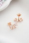 Heliophilia Silver Pendientes de Plata de Ley 925 en Oro Rosa con Circón